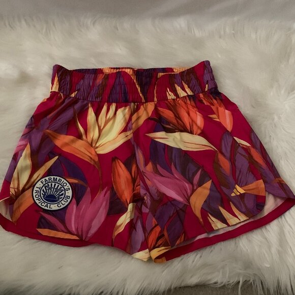 adidas Pants - ADIDAS X FARM RIO Training Pacer Shorts in Bold Pink/Spring Yellow Sz MEDIUM